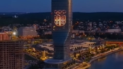 PRVO ZLATO ZA SRBIJU Na Kuli Beograd grandiozna čestitka Arunović i Mikecu na olimpijskom zlatu! (VIDEO)