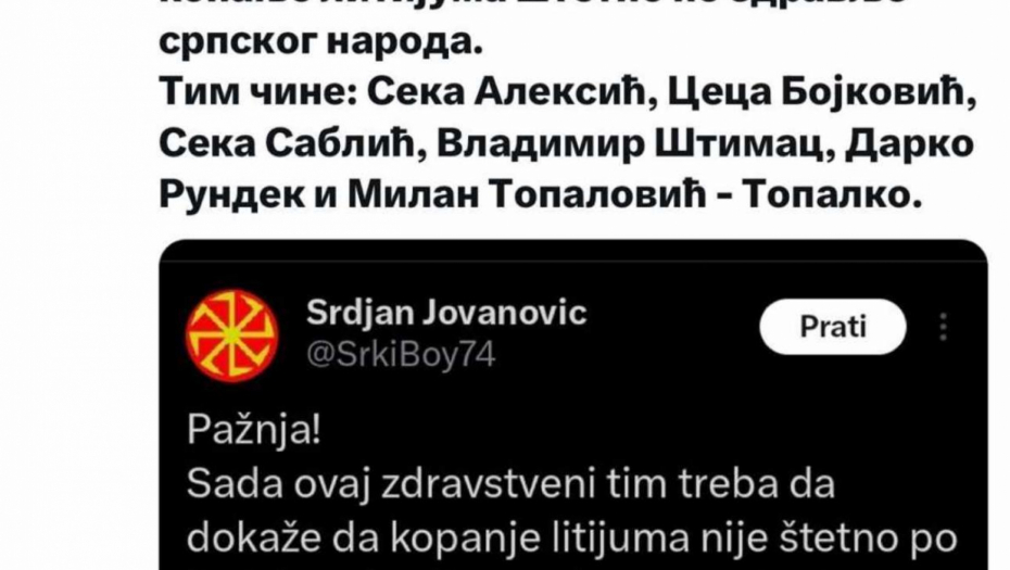 TVITERAŠ JEDNOM OBJAVOM OBESMISLIO SVE ŠTO RADI OPOZICIJA: Ko čini zdravstveni tim opozicije