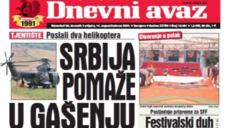 "DNEVNI AVAZ" POŠTENO PRIZNAO Vučićeva jaka Srbija spašava BiH od požara, Sarajevo totalno nespremno (FOTO)