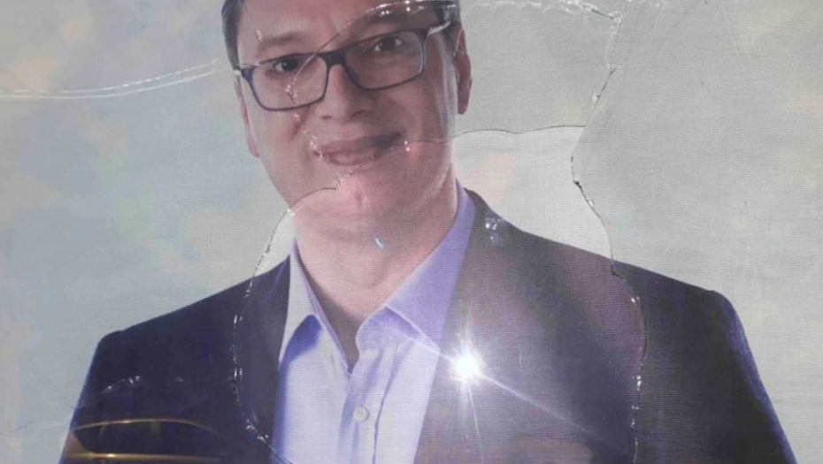 SRAMOTNO NASILJE! NAPADNUTE PROSTORIJE SNS: Ciljan deo na kojima je oslikan Aleksandar Vučić(FOTO)