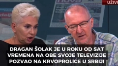 "OVO ĆE SE ZAVRŠITI NOVIM PETIM OKTOBROM" Šolak u roku od sat vremena na obe svoje televizije pozvao na krvoproliće u Srbiji! (VIDEO)