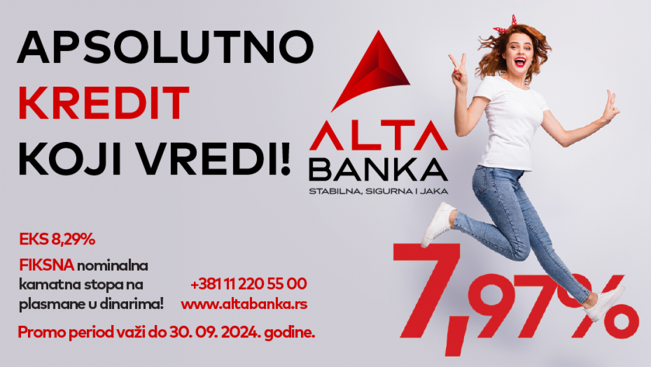 Apsolutno kredit koji vredi uz jedinstvene uslove u ALTA banci