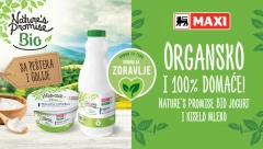 Domaći organski jogurt i kiselo mleko stigli u MAXI supermarkete