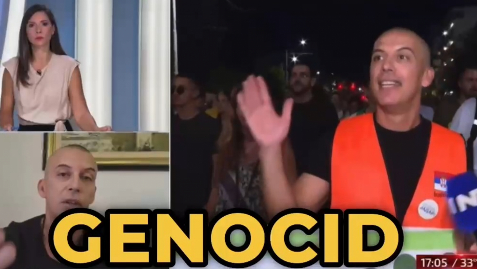 SRAMNO! Vođa protesta Topalko za N1 tvrdi: U Srebrenici je bio genocid!