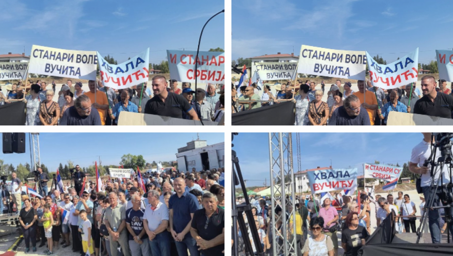 EVO KAKO JE NAROD DOČEKAO PREDSEDNIKA SRBIJE! Došli sa transparentima: Hvala Vučiću! (FOTO)