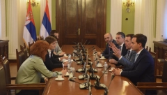 ANA BRNABIĆ UGOSTILA PREDSTAVNIKE SLOBODARSKE PARTIJE AUSTRIJE:  Delegacija FPO izrazila je želju za produbljivanjem saradnje sa Srbijom