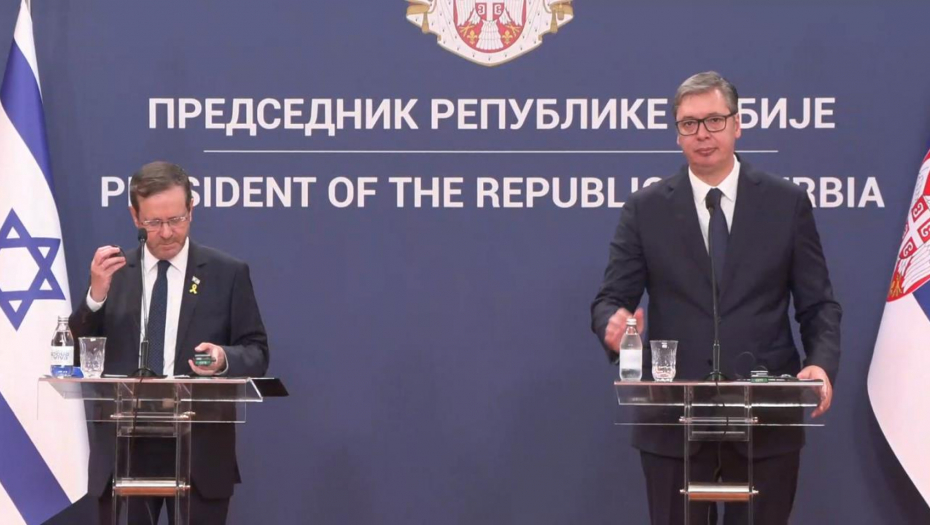 "ŽELIMO DA USPOSTAVIMO UGOVOR O SLOBODNOJ TRGOVINI" Predsednici Vučić i Hercog se obratili medijima (VIDEO)