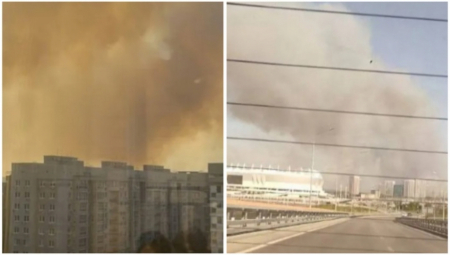 APOKALIPTIČNE SCENE STIŽU IZ RUSIJE Katastrofa velikih razmera u Rostovu na Donu, grad se guši u dimu i smogu! (VIDEO)