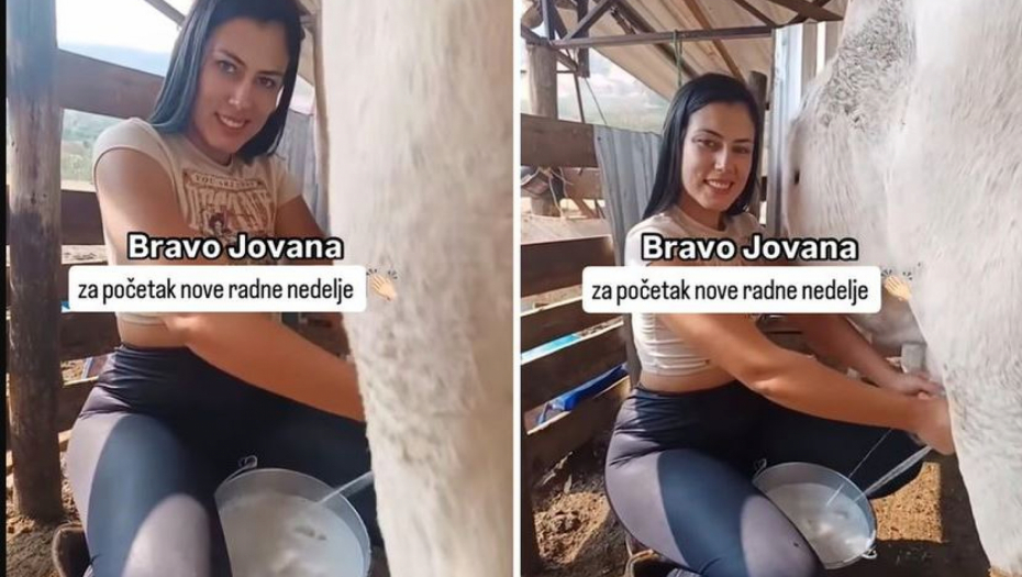 MUŠKARCIMA NIJE DOBRO POSLE OVOG SNIMKA Crnokosa Jovana muze kravu i prkosi modernim gradskim devojkama