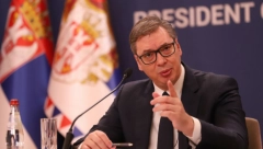 Aleksandar Vučić prisustvuje utakmici Crvene zvezde i Benfike u Ligi šampiona
