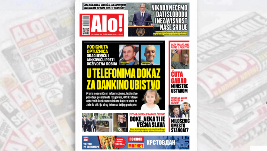 U TELEFONIMA DOKAZ ZA DANKINO UBISTVO Podignuta optužnica! Osumnjičenima preti doživotna robija