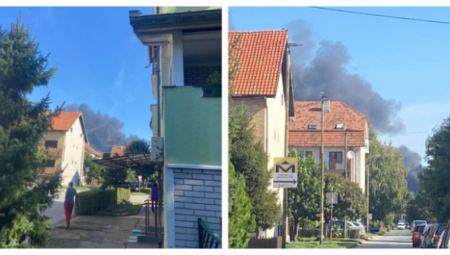 VELIKI POŽAR U PANČEVU Gusti dim prekrio nebo (FOTO/VIDEO)