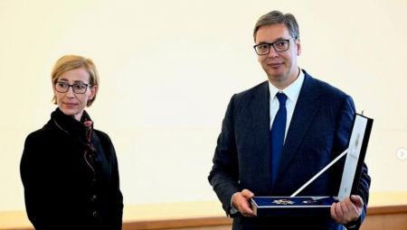 SRBIJA ĆE ZNATI DOBRO DOBRIM DA UZVRATI Vučić uručio Orden srpske zastave prvog stepena stalnoj predstavnici Mađarske pri UN