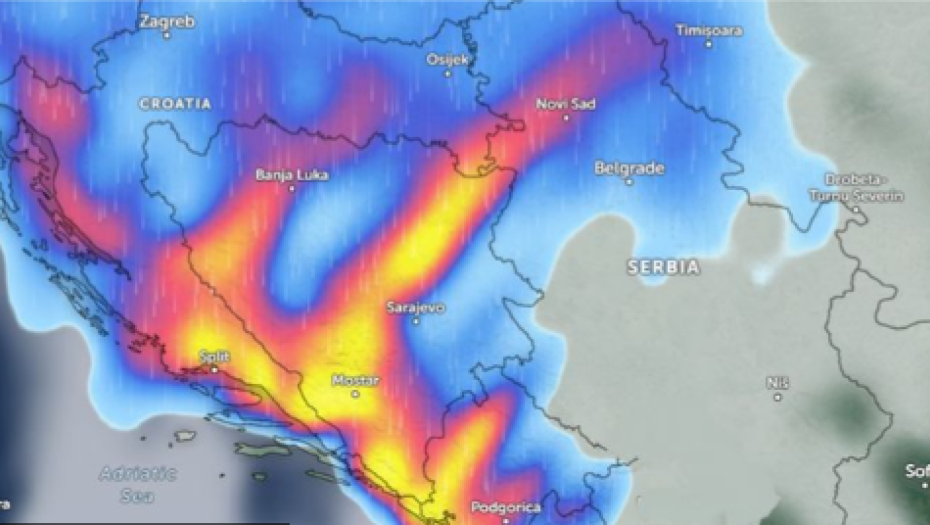 HLADNI FRONT ĆE PODELIITI SRBIJU Obilni pljuskovi pogodiće OVE predele zemlje, DUVAĆE I OLUJNI VETAR