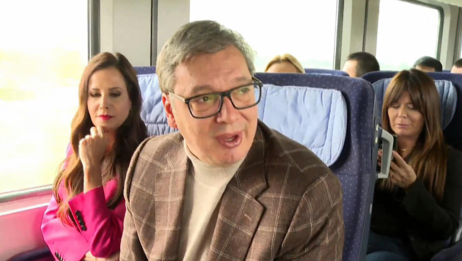 OD BEOGRADA DO SUBOTICE ZA SAT I 10 MINUTA! Vučić na testiranju brze pruge od Novog Sada do Subotice zajedno sa suprugom