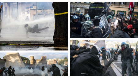 HLADAN TUŠ ZA DEMONTRANTE Italijanska policija upotrebila vodene topove, na desetine privedeno (FOTO)