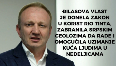 ĐILAS JE NAJVEĆI LOBISTA RIO TINTA! Profesor u kog se kune opozicija objasnio kako je bivša vlast donela zakone koji su omogućili kopanje litijuma u Jadru