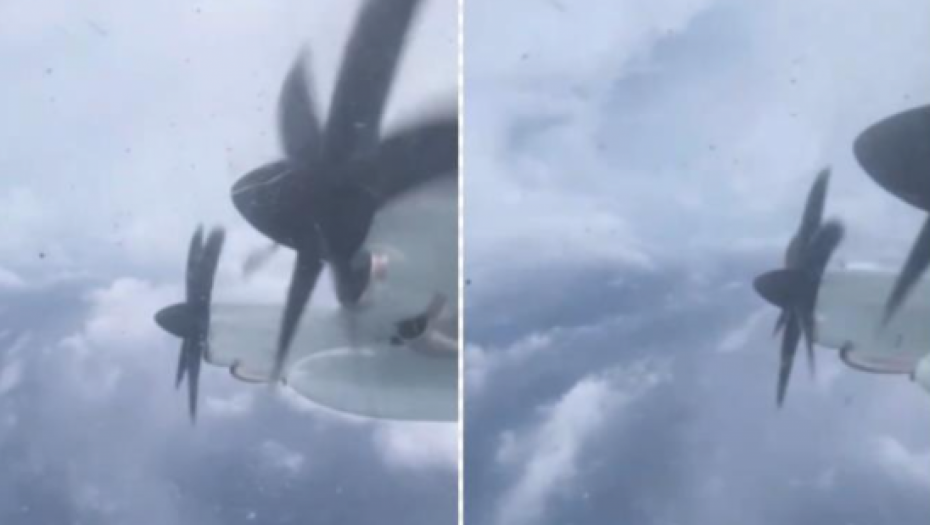 ZASTRAŠUJUĆI SNIMAK IZ "OKA" URAGANA MILTON! Avion se bori kroz oluju - OVO JE PITANJE ŽIVOTA ILI SMRTI