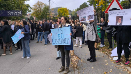 Protest građana u Severnoj Mitrovici zbog hapšenja Arsenijevića