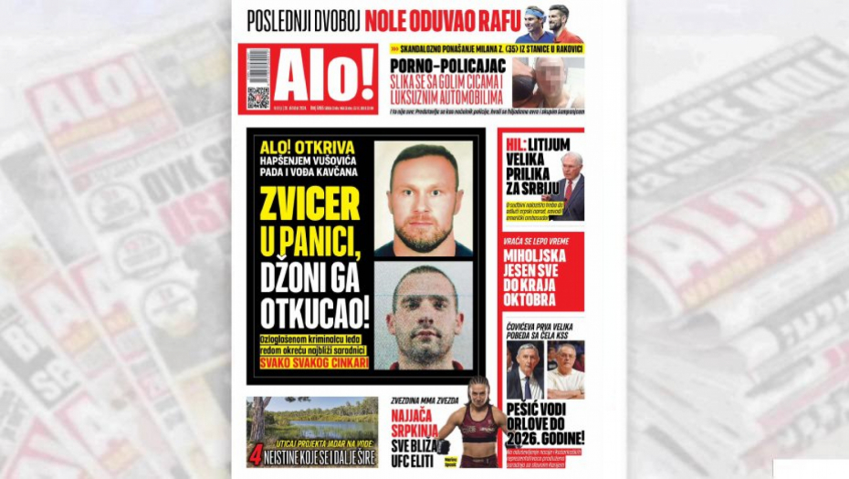 ALO! OTKRIVA Hapšenjem Vušovića pada i vođa kavčana: Zvicer u drami, Džoni ga otkucao!