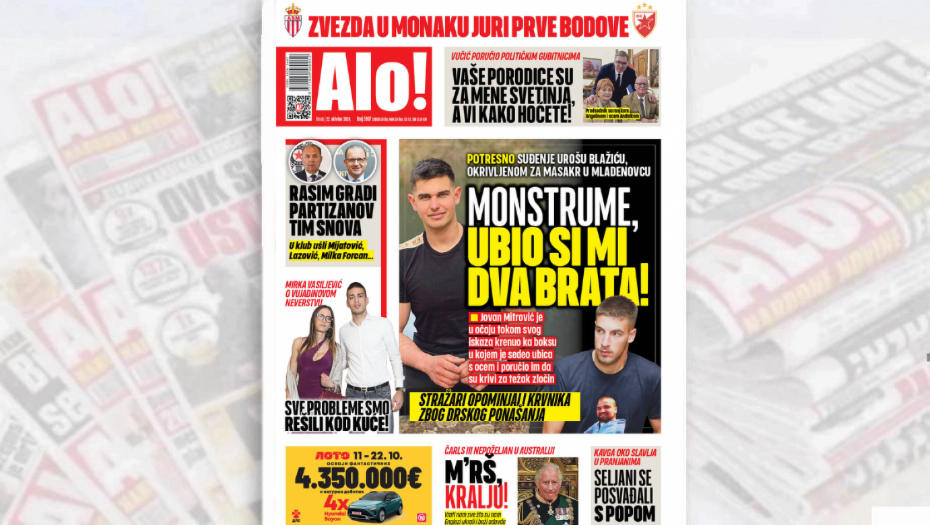 "MONSTRUME, UBIO SI MI DVA BRATA!" Potresno suđenje Urošu Blažiću, okrivljenom za masakr u Mladenovcu