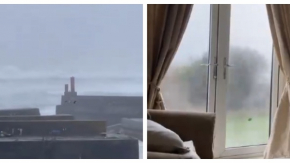 TALASI IDU 20 METARA UVIS, URAGANSKI VETAR DIVLJA 150 KM NA SAT Pojavili se JEZIVI snimci orkanske oluje u Evropi (VIDEO)
