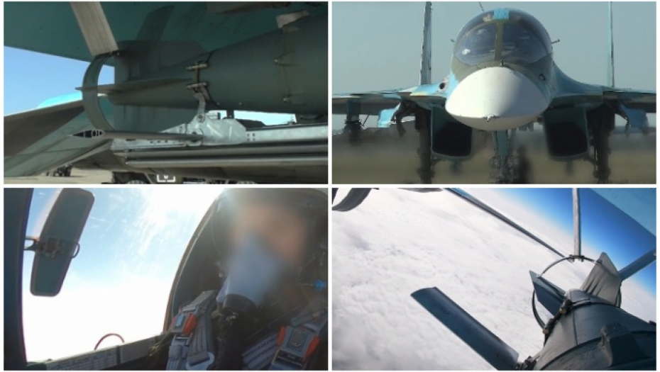 RUSI SIPAJU SMRT IZ VAZDUHA PO KURSKU Ministarstvo odbrane objavilo snimak dejstva Su-34 vazdušnim bombama (VIDEO)