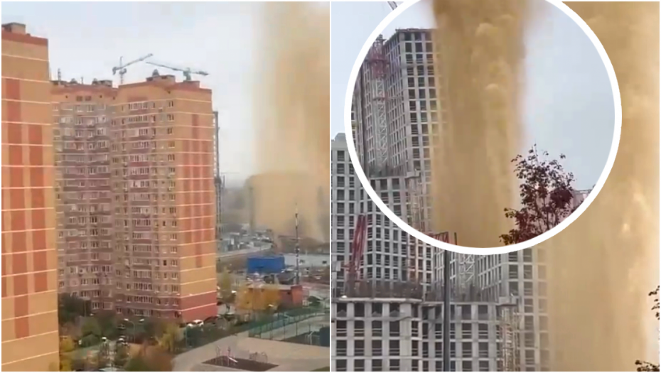 GEJZIR FEKALIJA VINUO SE U NEBESA! Snažna erupcija kanalizacije okupala Moskvu (VIDEO)