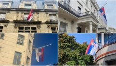SPUŠTENE ZASTAVE NA POLA KOPLJA Ambasade Srbije širom sveta otvaraju knjige žalosti u znak sećanja na žrtve tragedije u Novom Sadu