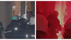 DEMONSTRANTI U NOVOM SADU POKUŠAVAJU POLICAJCE DA ŽIVE ZAPALE Stravični snimci požara u Gradskoj kući (VIDEO)