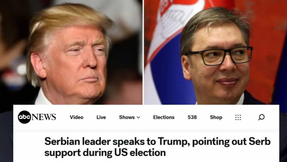 SVETSKI MEDIJI PIŠU O RAZGOVORU PREDSEDNIKA VUČIĆA I DONALDA TRAMPA: Tramp zahvalio na podršci koju je dobio od srpskog naroda