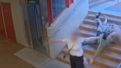 UZNEMIRUJUĆI SNIMAK! Migrant brutalno napada 91-godišnju baku, gurnuo je niz stepenice i ukrao nakit (VIDEO)