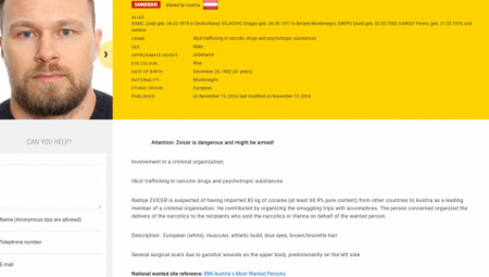 "PAŽNJA, ON JE VEOMA OPASAN I NAJVEROVATNIJE NAORUŽAN" Radoje Zvicer dospeo na listu najtraženijih begunaca Evrope