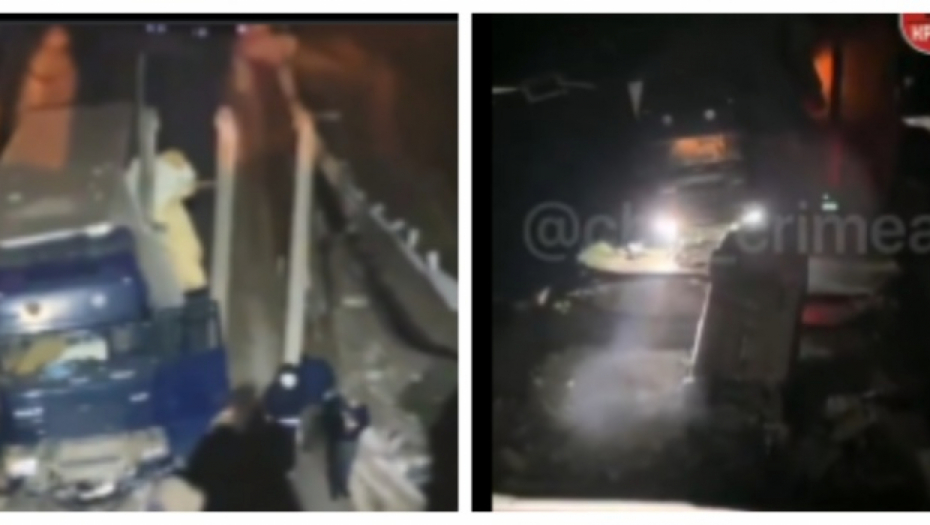 MOST VISI PREPOLOVLJEN, KAMION JE U RUŠEVINI Zna se ZAŠTO je došlo do horora na Krimu (VIDEO)