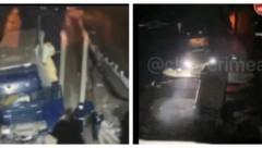 MOST VISI PREPOLOVLJEN, KAMION JE U RUŠEVINI Zna se ZAŠTO je došlo do horora na Krimu (VIDEO)