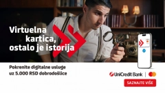 UNICREDIT VIRTUELNA KARTICA Čini bankarstvo jednostavnim, dostupnim i ekološki odgovornim, ostalo je istorija