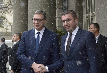 VUČIĆ IMAO SASTANAK SA MICKOSKIM: Predsednik Srbije razgovarao sa premijerom Severne Makedonije u zgradi Predsedništva