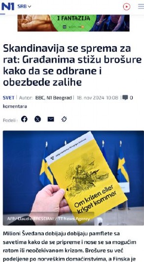N1 SE RAZOTKRIO Godinama vode kampanju protiv Vojske Srbije i Vučića, a sada im je bitna Skandinavija