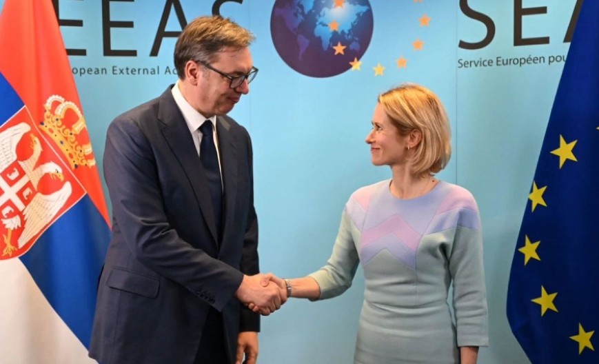 PREDSEDNIK SRBIJE U BRISELU Vučić sa Kajom Kalas: Težak razgovor, odgovorio sam u skladu sa politikom i interesima Srbije (FOTO)