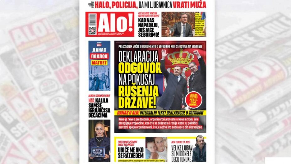 DEKLARACIJA JE ODGOVOR NA POKUŠAJ RUŠENJA DRŽAVE! Predsednik Vučić o dokumentu o Vojvodini koji se usvaja na Sretenje