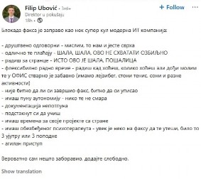 LICEMERJE NA KVADRAT! Blokira FON, pa otišao da studira u Finsku!