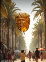 PLESAČICE, SKUPA KOLA I NOVAC KOJI PADA SA NEBA Tramp objavio snimak svog viđenja "rivijere" u Gazi, tu su i Netanjahu i Mask