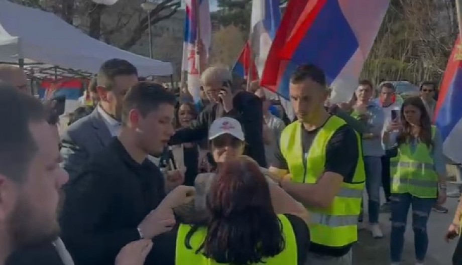 ŠAROVIĆ MALTRETIRA STUDENTKINJE KOJE HOĆE DA UČE: Redari ga izbacuju iz parka i govore da ne sme da ih DODIRUJE (VIDEO)