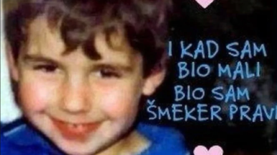 ''KAO MALI BIO SAM ŠMEKER PRAVI'' Niko ne sluti ko je danas ovaj preslatki dečak sa fotografije - neko vreme je imao dugu crnu kosu
