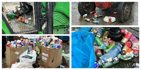 GROZNE SCENE ISPRED SKUPŠTINE SRBIJE JUTRO POSLE DIVLJANJA EKSTREMISTA Planine đubreta u glavnom gradu (FOTO)