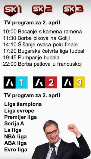 LIGA ŠAMPIONA ILI POLUFINALE ŠIŠANJE OVACA? Potpuna propast sportskih kanala SBB-a!