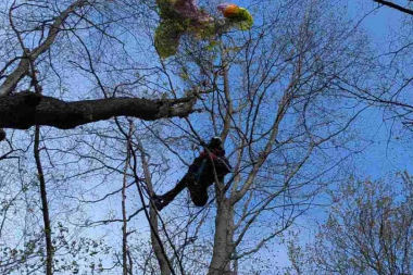 GSS SLUŽBA DOBILA HITAN POZIV ZA POMOĆ! Pilot paraglajder ostao zaglavljen u krošnji drveća: Drama na Fruškoj gori (FOTO)
