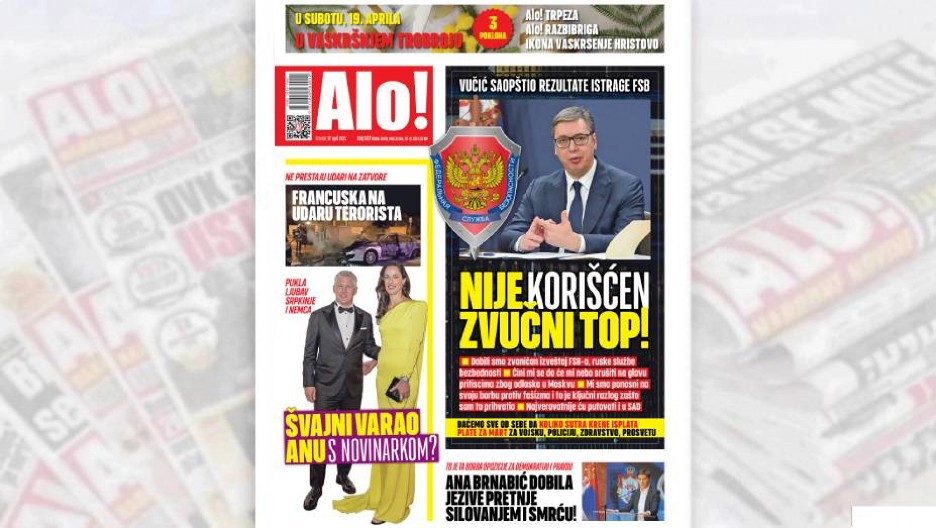 NIJE KORIŠĆEN ZVUČNI TOP! Vučić saopštio rezultate istrage FSB