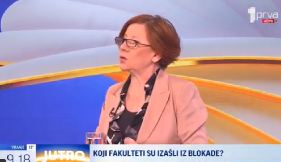 PROF. ARSENIJEVIĆ: "Licemerje je kad studenti kažu da su za rad institucija a upravo oni uništavaju institucije!"