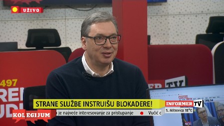 VUČIĆ O DIVLJANJU BLOKADERA: Ima mnogo ljudi koji govore što ne razbiješ blokadu i što ih ne skloniš sa ulica